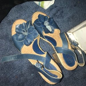 blue flower sandals
